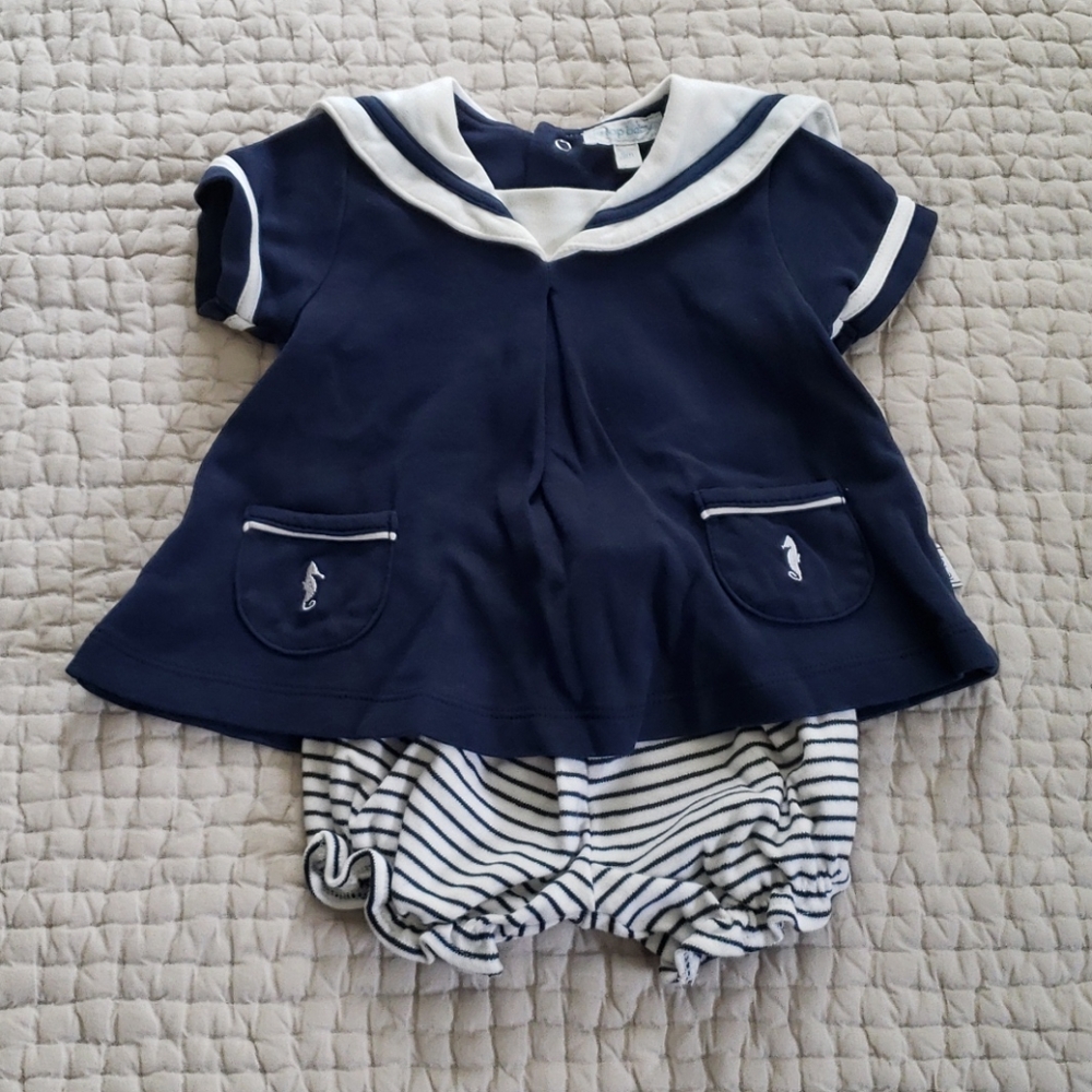 Le Top Baby nautical outfit size 9 mos